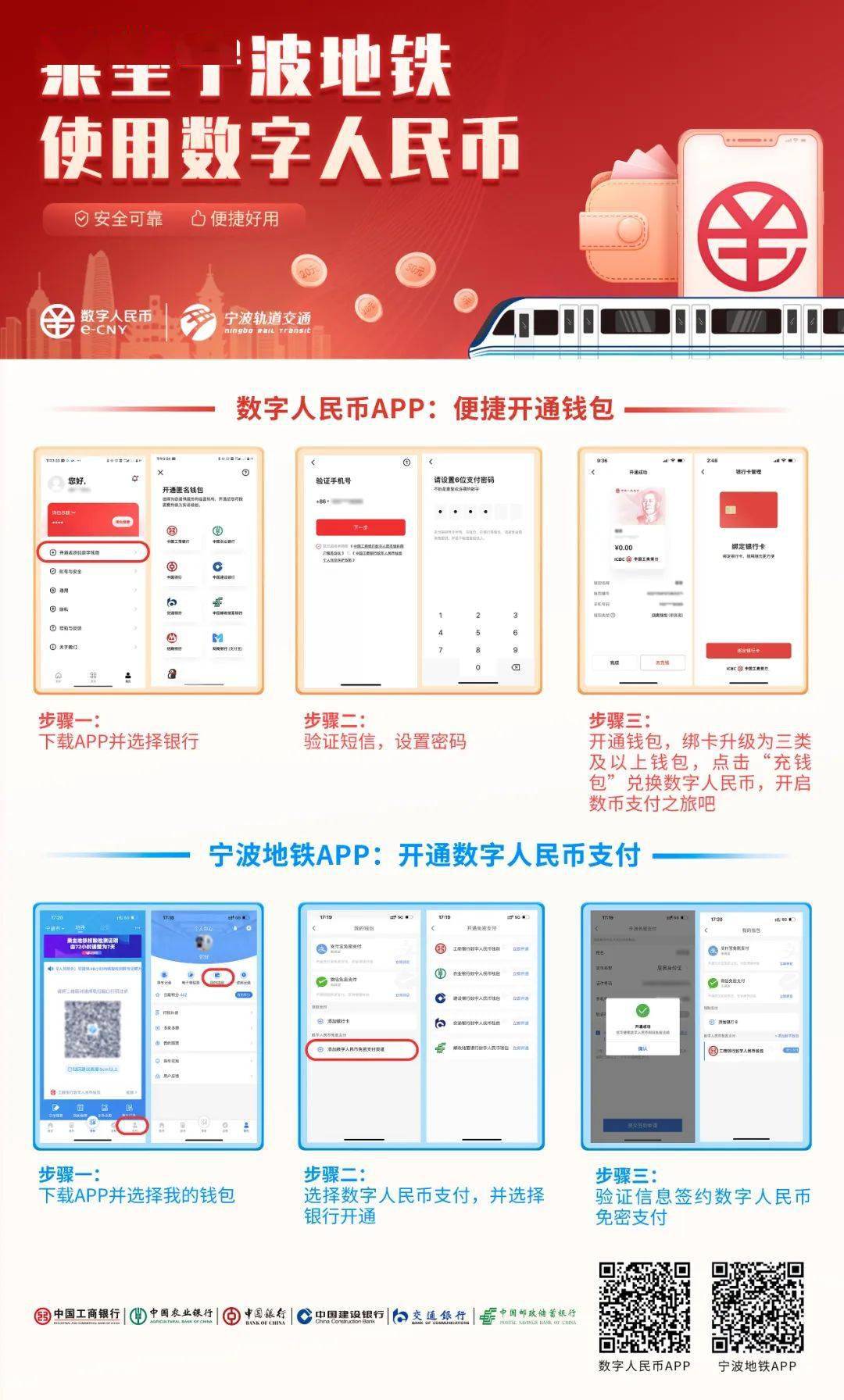 最新！宁波地铁今天起能用数字人民币了！使用方法看过来→