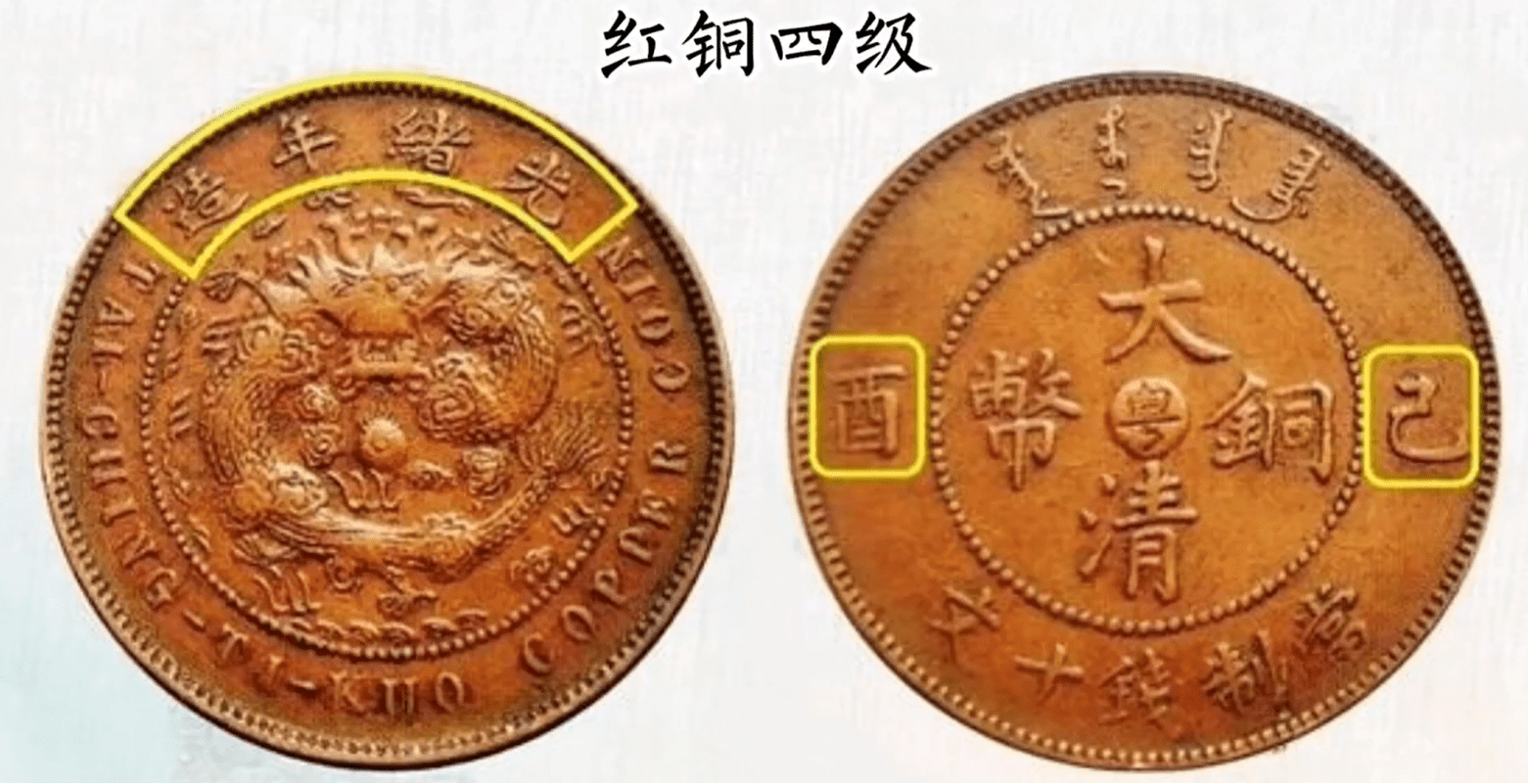 大清铜币中粤当制钱十文的版式<strong></p>
<p>祥云币</strong>，版别介绍