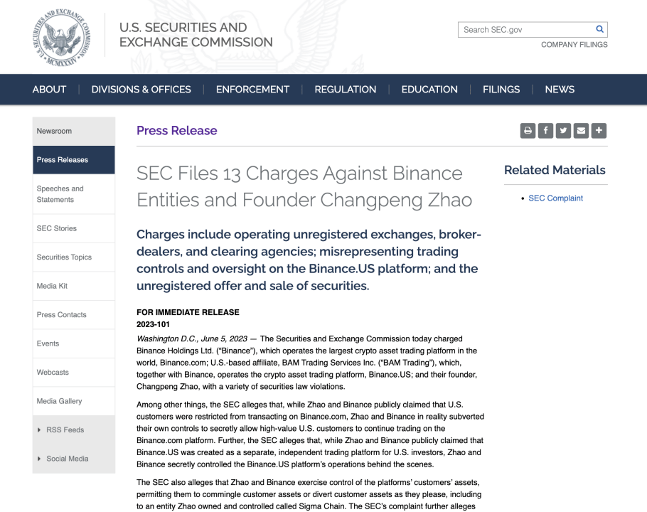 Web3「最大震荡」，美监管铁拳砸向币安、Coinbase