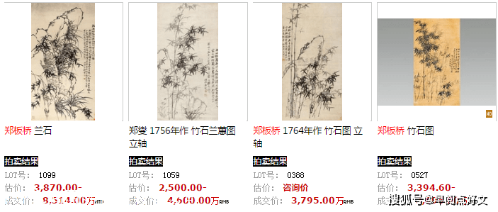 郑板桥的字画现在价格值多少钱一平尺？