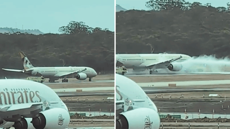 墨尔本机场一波音客机起飞失败:时速300公里时两轮胎爆裂<strong></p>
<p>ok下载</strong>,机长“紧急刹停”