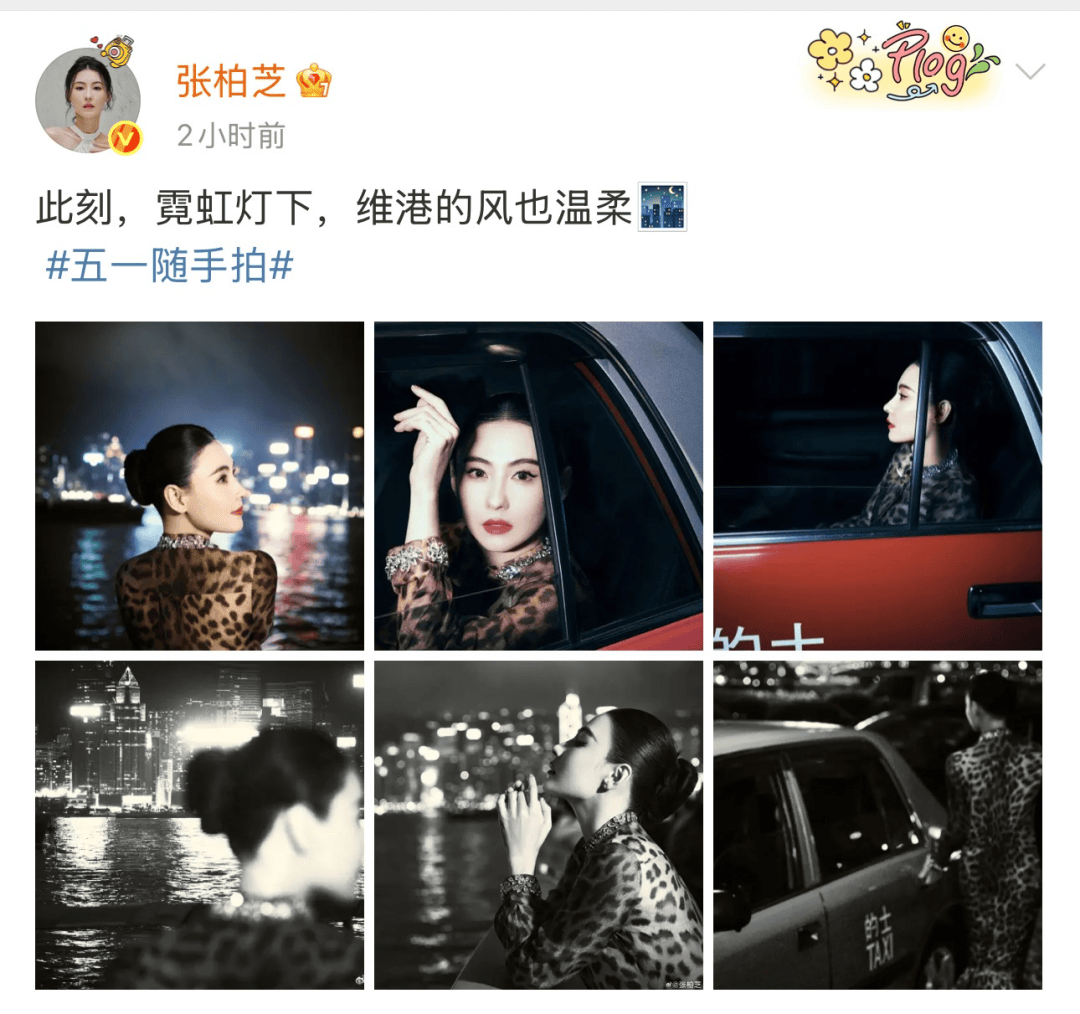 张柏芝身穿豹纹装，时隔26年再现我养你名场面！烈焰红唇太抢镜