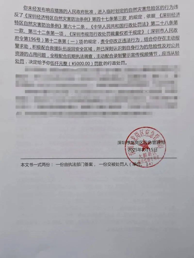 每人罚款5000元<strong></p>
<p>SHIB币</strong>！深圳开出全国首张罚单