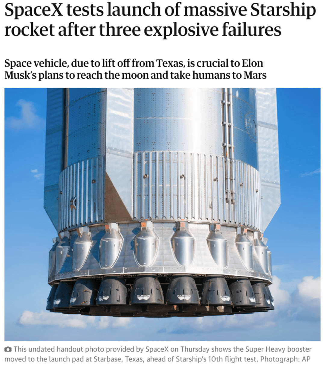 “星舰”第十次试飞成功 马斯克的“烧钱豪赌”正从梦想走向现实