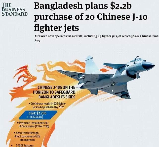 突然到来的惊喜？孟加拉国表示要22亿美元购买20架歼-10CE？