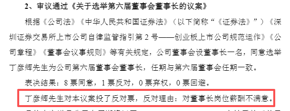 52岁董事长投票反对自己连任：不满意薪酬<strong></p>
<p>长信科技股票</strong>！